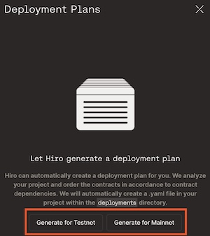 Deployment plans pane